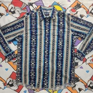 Vintage Wrangler Western Button Down Shirt